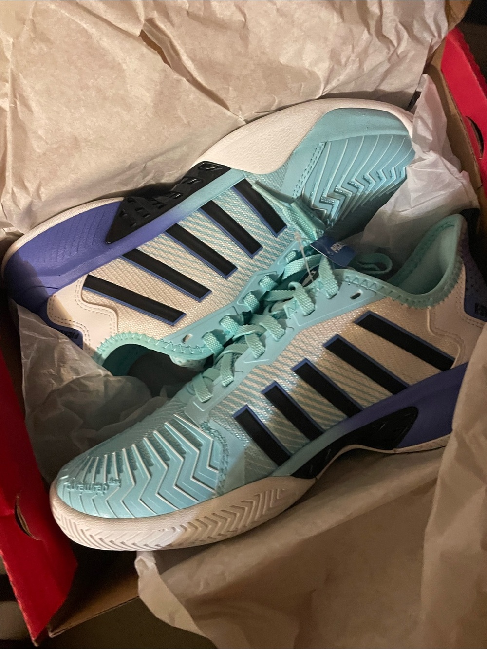 Adidas Women's Pickleball Athletic Shoes in Teal and Blue